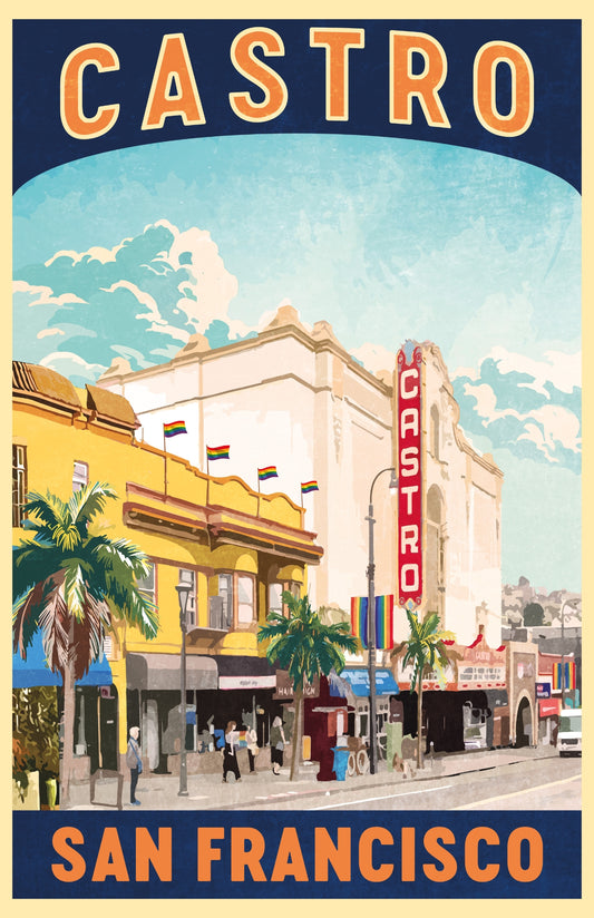 Castro San Francisco Art Poster SF Historical LGBTQ Poster Series 2 of 3 (Instant Download)
