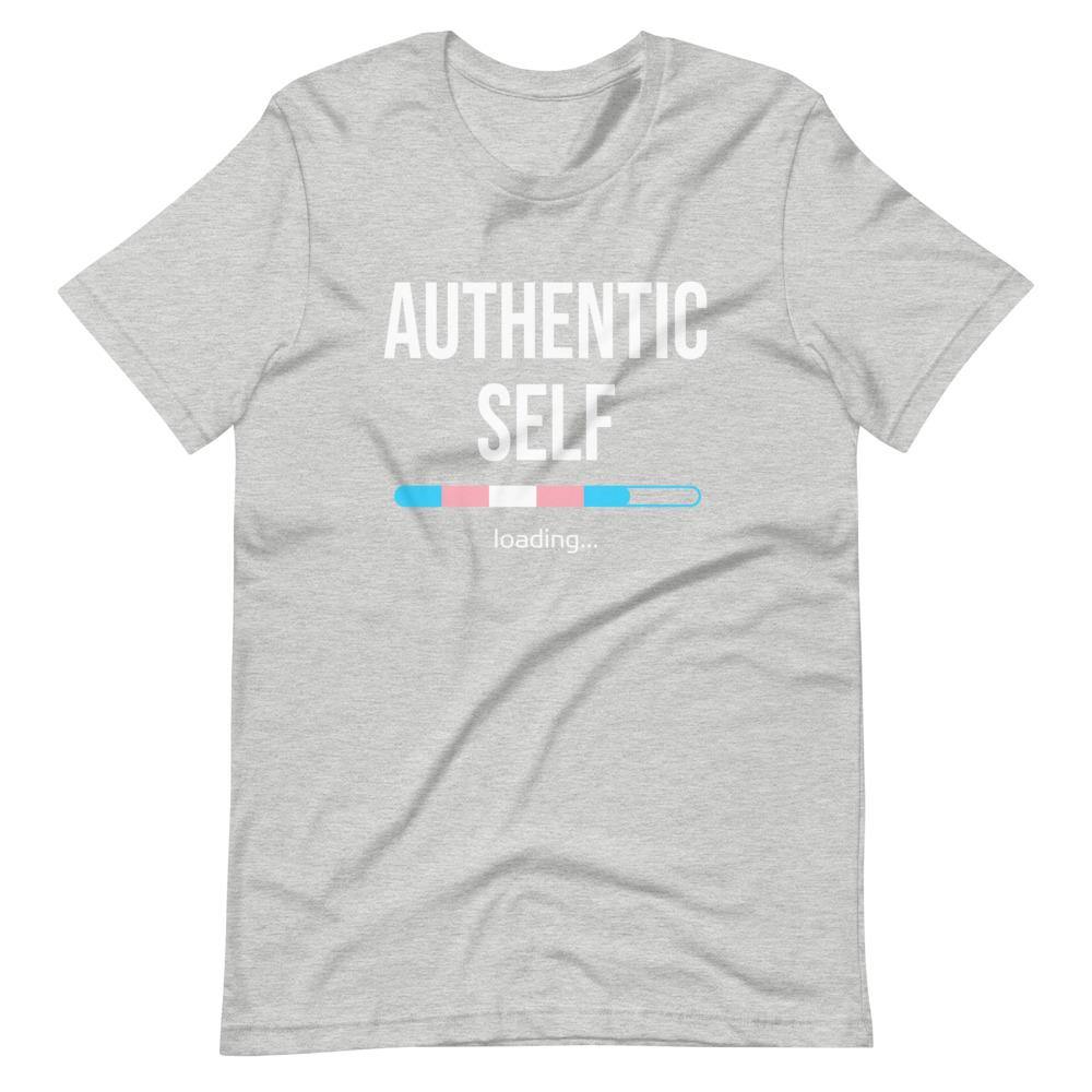 Authentic Self Loading Transgender Transition Trans Pride FTM MTF Gifts Short-Sleeve Unisex T-Shirt - ActivistChic