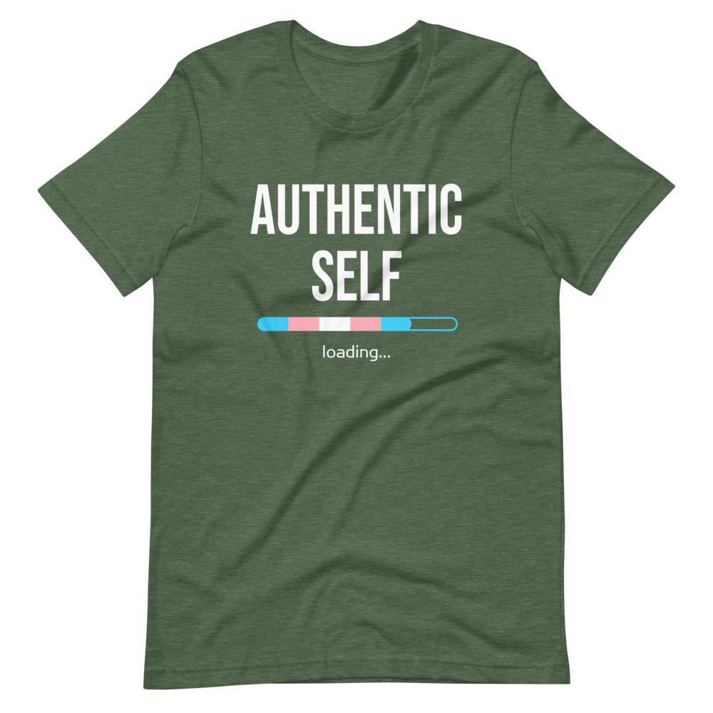 Authentic Self Loading Transgender Transition Trans Pride FTM MTF Gifts Short-Sleeve Unisex T-Shirt - ActivistChic