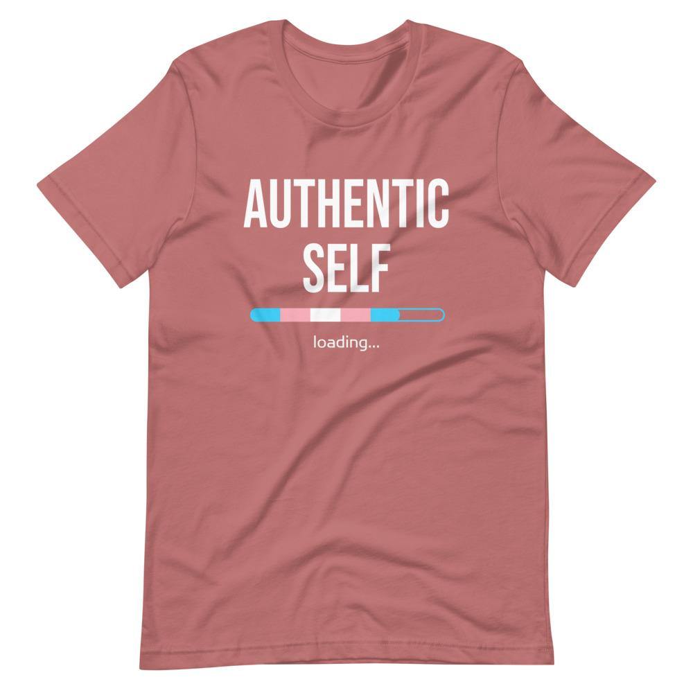 Authentic Self Loading Transgender Transition Trans Pride FTM MTF Gifts Short-Sleeve Unisex T-Shirt - ActivistChic