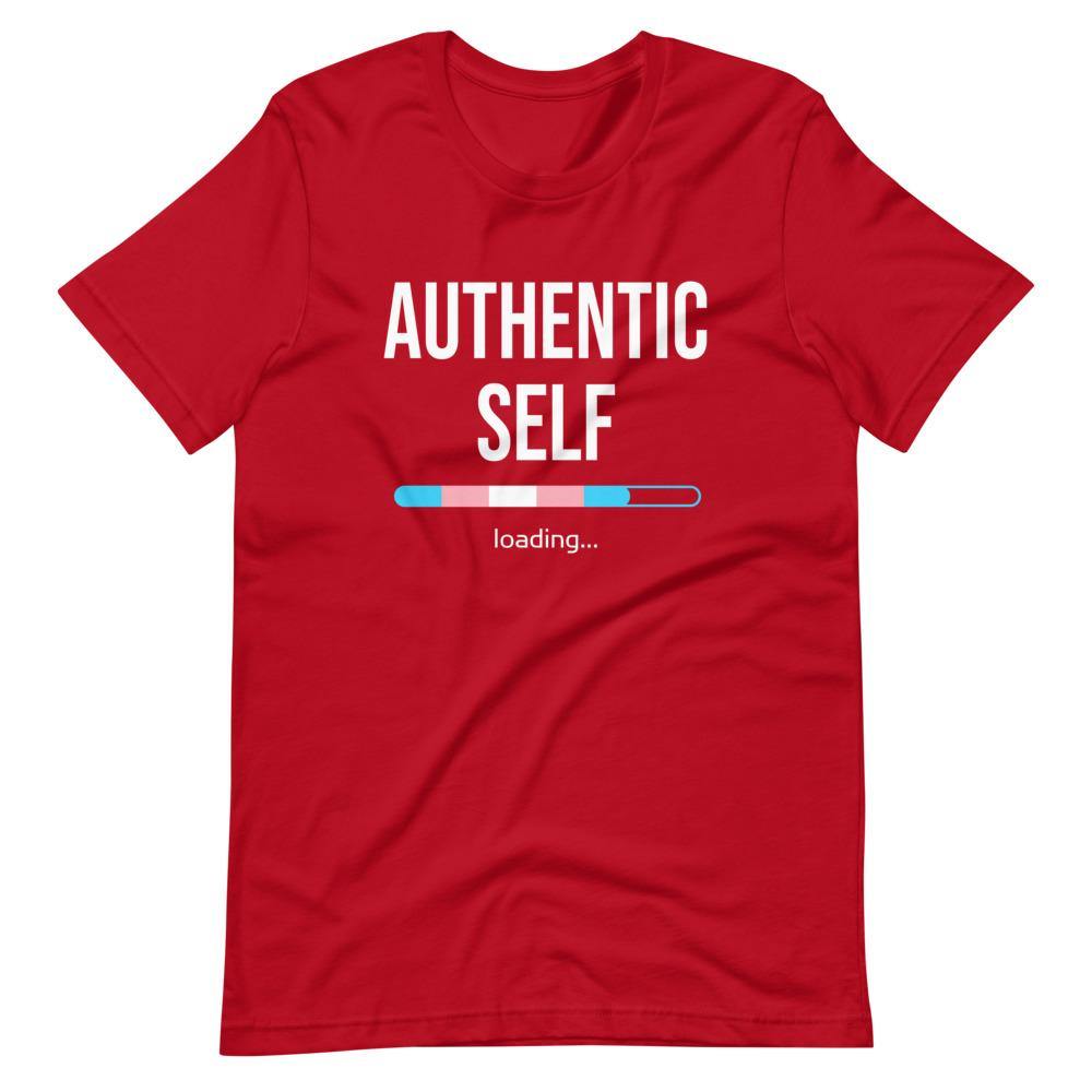 Authentic Self Loading Transgender Transition Trans Pride FTM MTF Gifts Short-Sleeve Unisex T-Shirt - ActivistChic