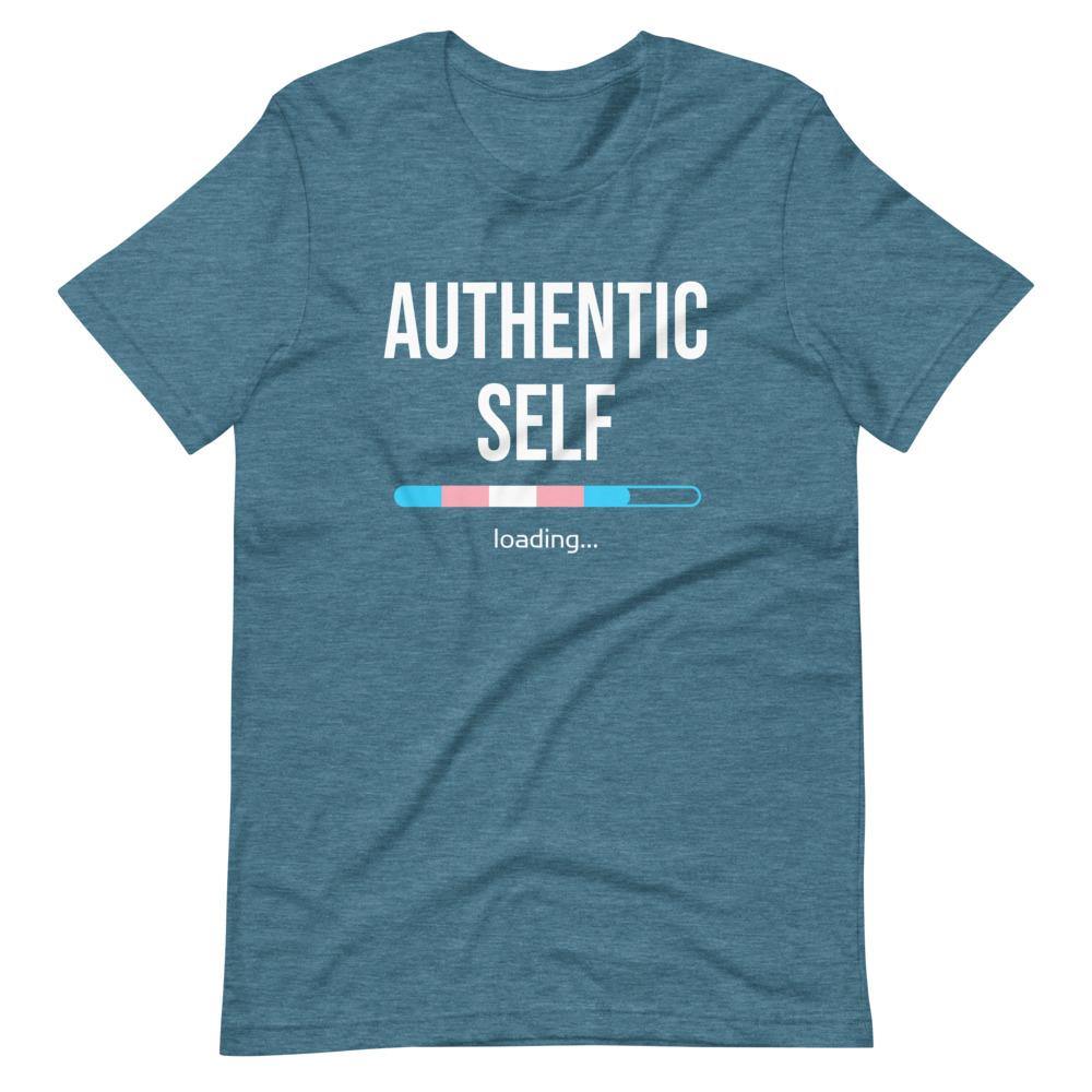 Authentic Self Loading Transgender Transition Trans Pride FTM MTF Gifts Short-Sleeve Unisex T-Shirt - ActivistChic