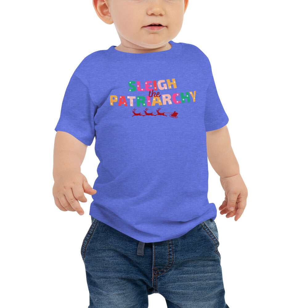 Sleigh The Patriarchy Feminist Christmas Feminism Holiday Baby Jersey Short Sleeve Tee