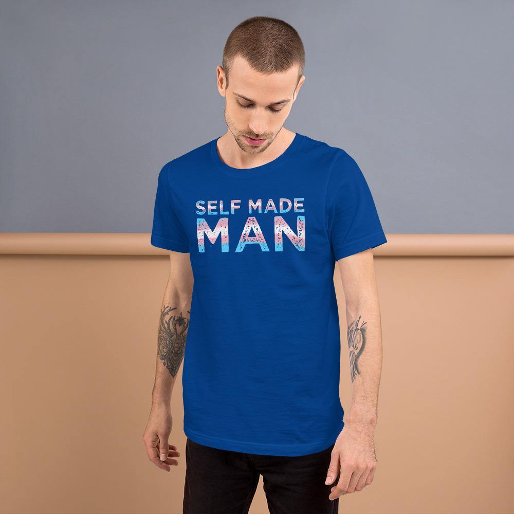 Distressed Self Made Man Trans FTM Transgender T-Shirt - ActivistChic