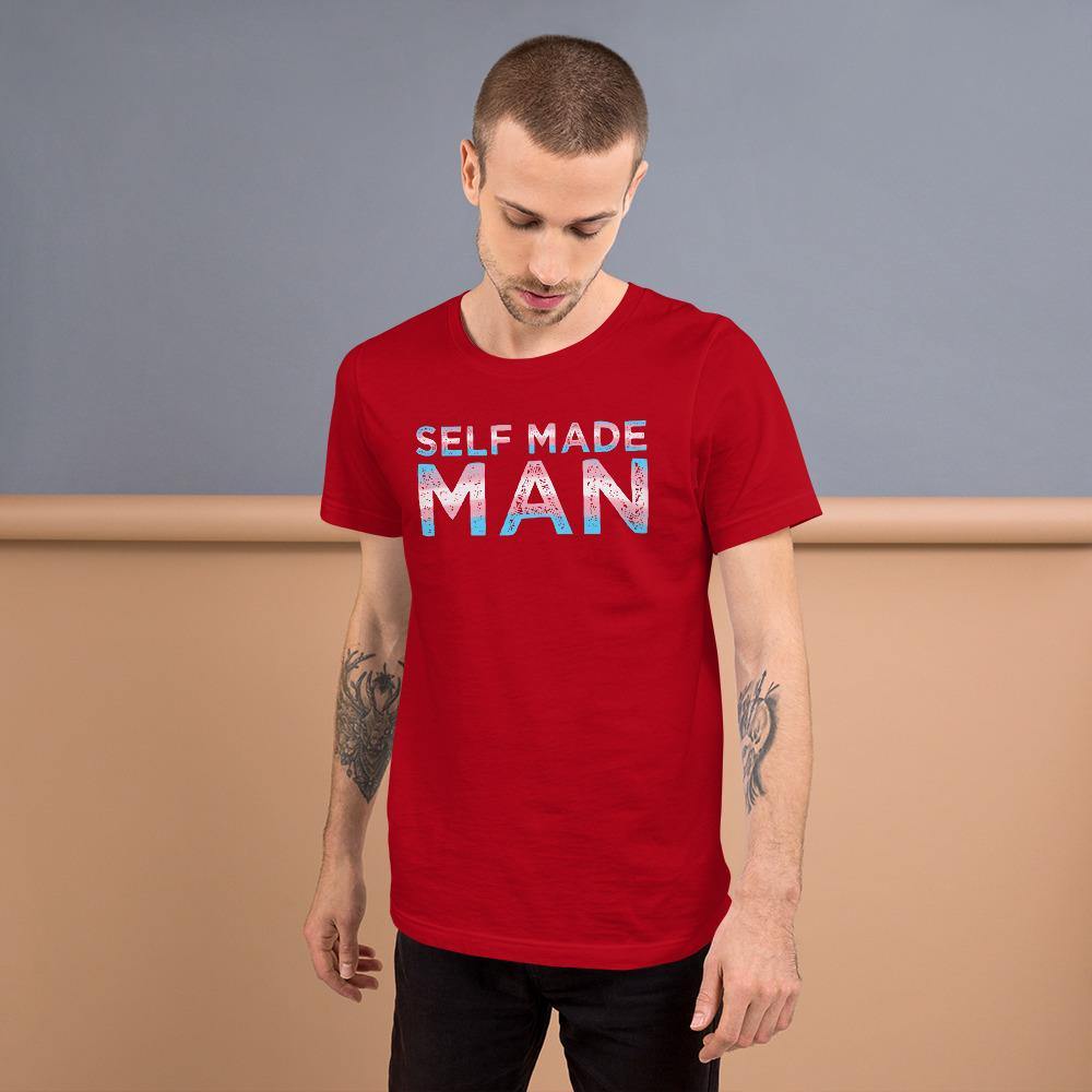 Distressed Self Made Man Trans FTM Transgender T-Shirt - ActivistChic