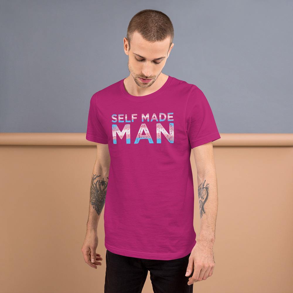 Distressed Self Made Man Trans FTM Transgender T-Shirt - ActivistChic