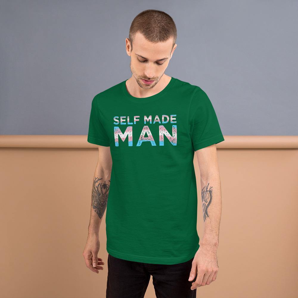 Distressed Self Made Man Trans FTM Transgender T-Shirt - ActivistChic