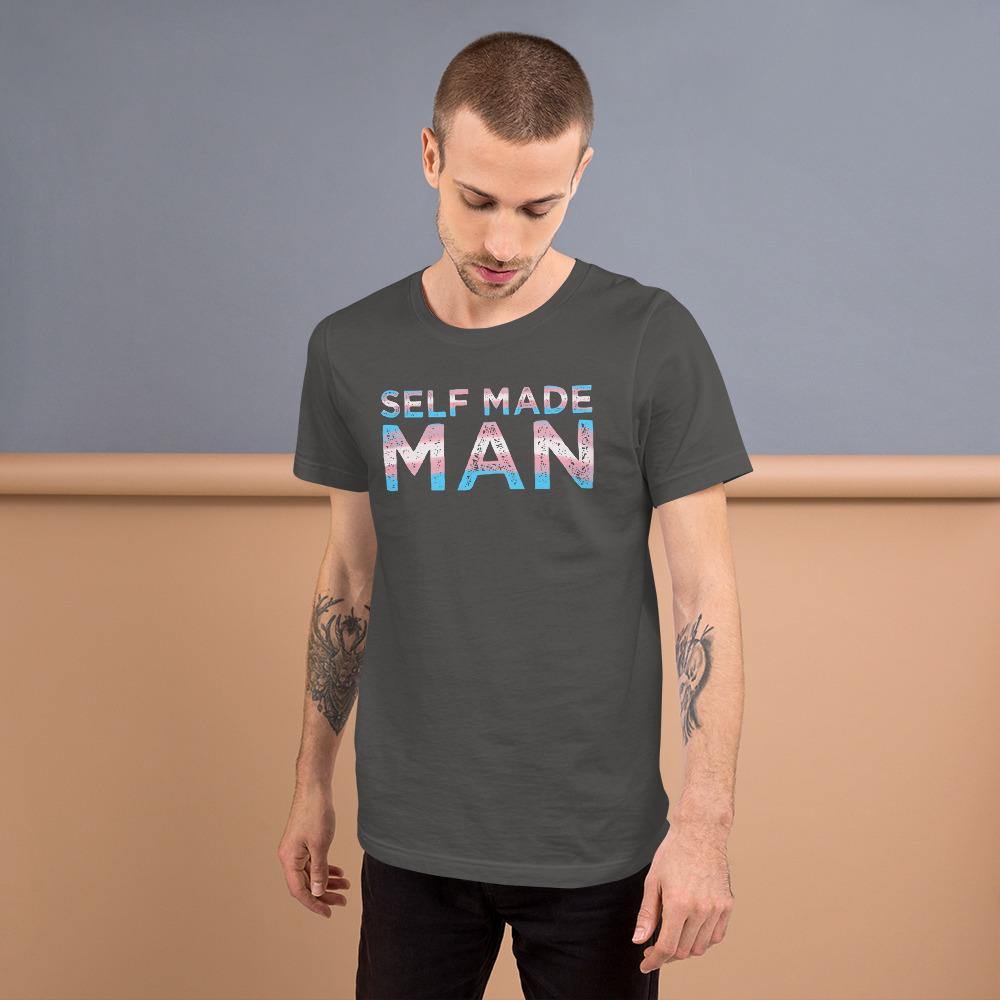 Distressed Self Made Man Trans FTM Transgender T-Shirt - ActivistChic