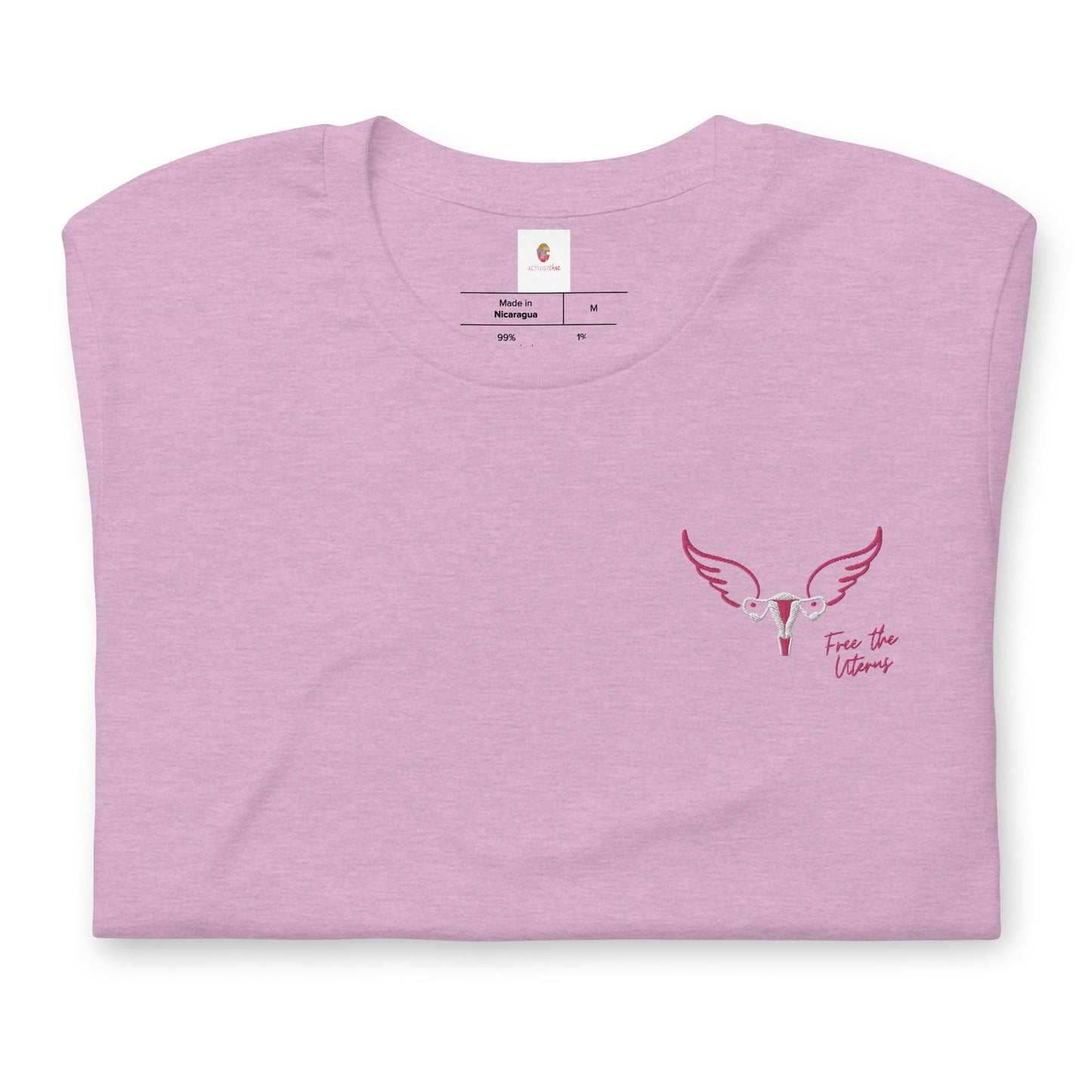 Free The Uterus Embroidered Subtle Feminist Uterus Unisex t-shirt - ActivistChic
