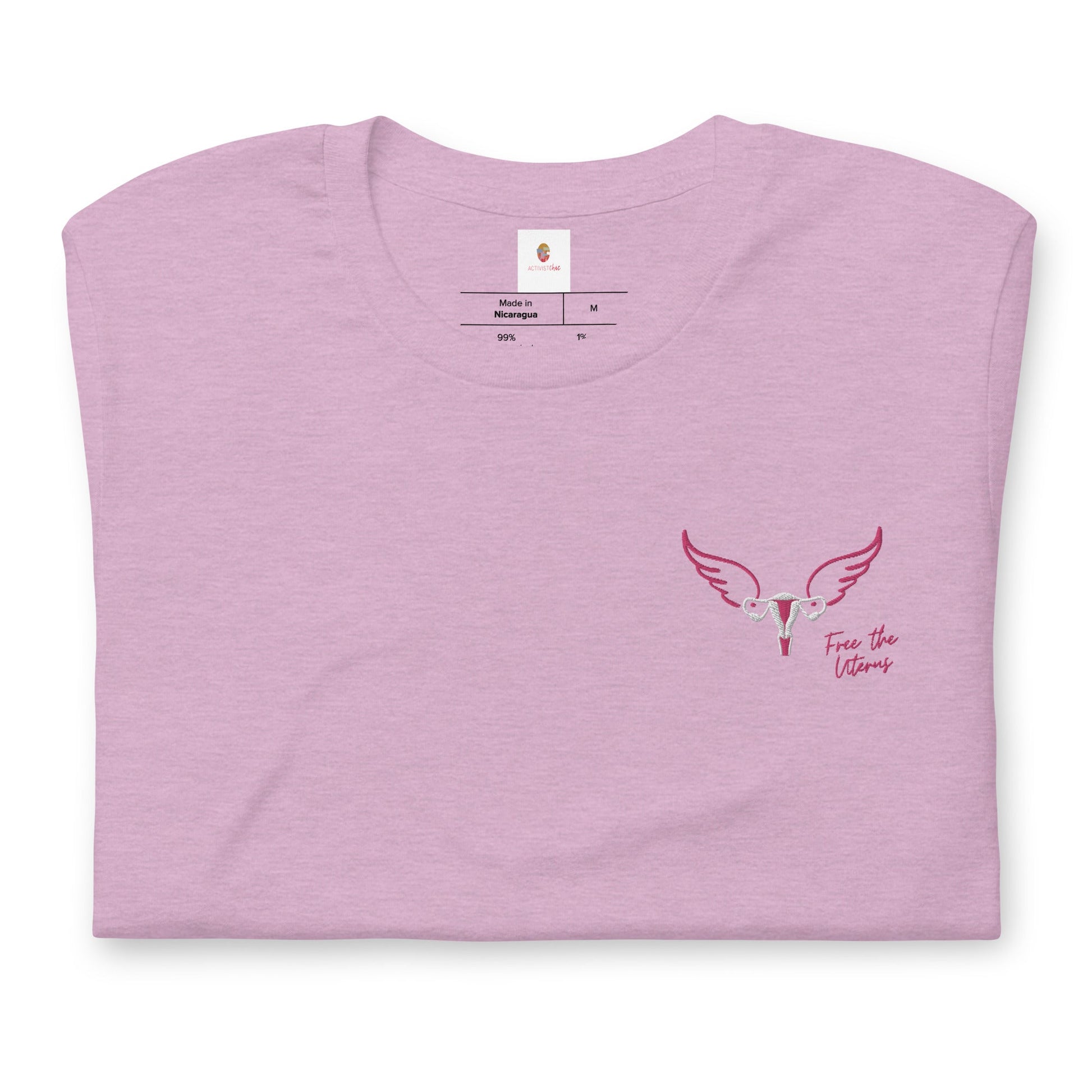 Free The Uterus Embroidered Subtle Feminist Uterus Unisex t-shirt - ActivistChic