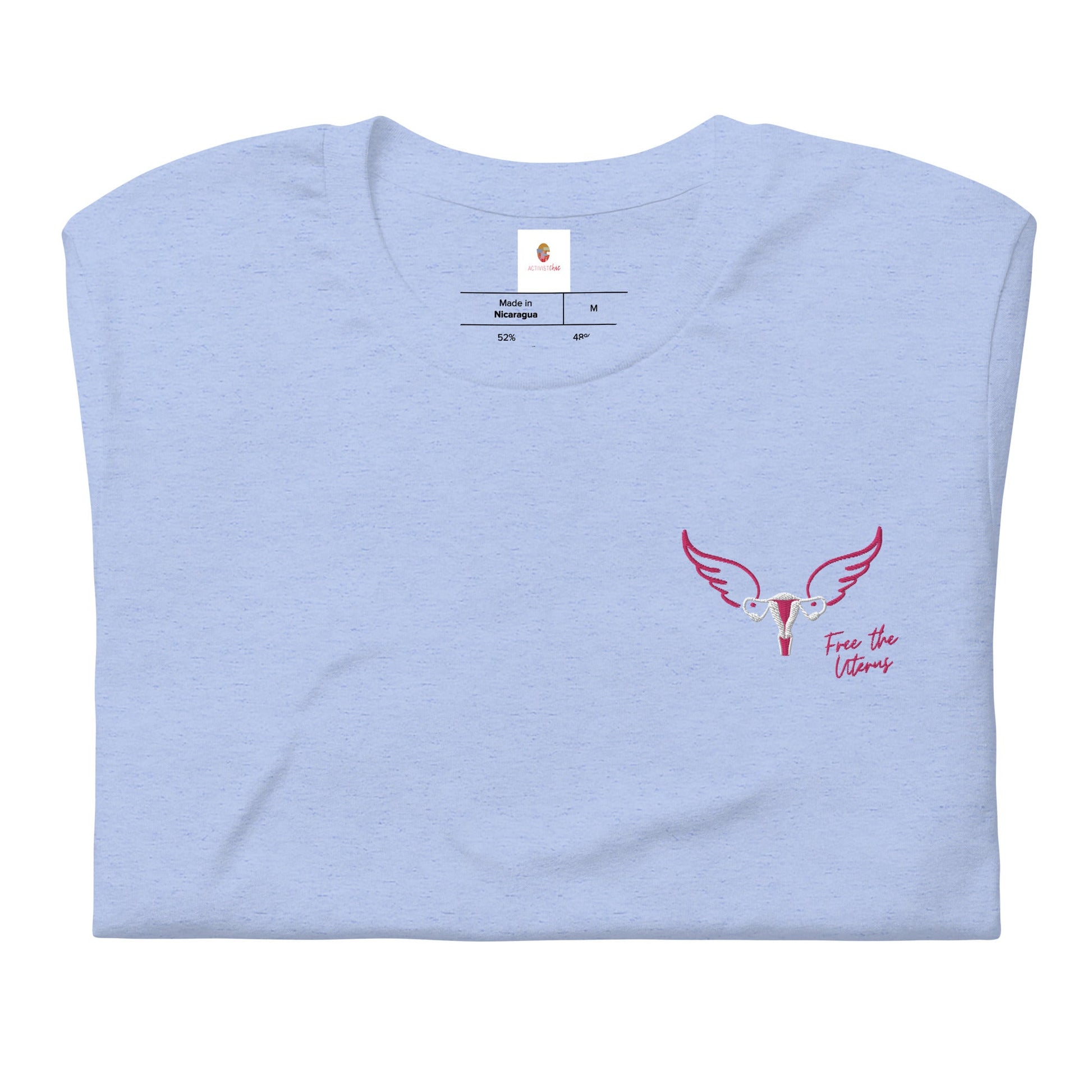 Free The Uterus Embroidered Subtle Feminist Uterus Unisex t-shirt - ActivistChic