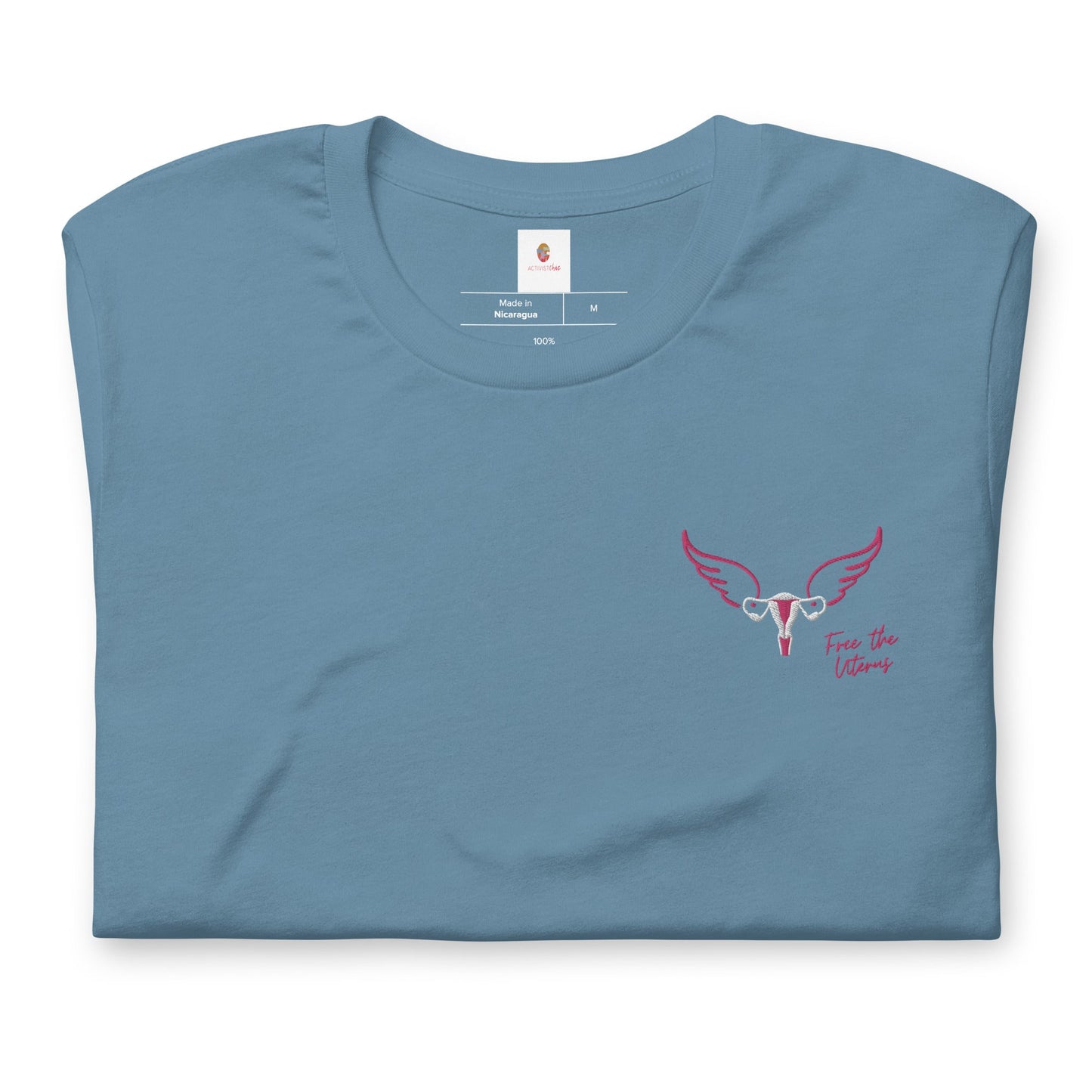 Free The Uterus Embroidered Subtle Feminist Uterus Unisex t-shirt - ActivistChic