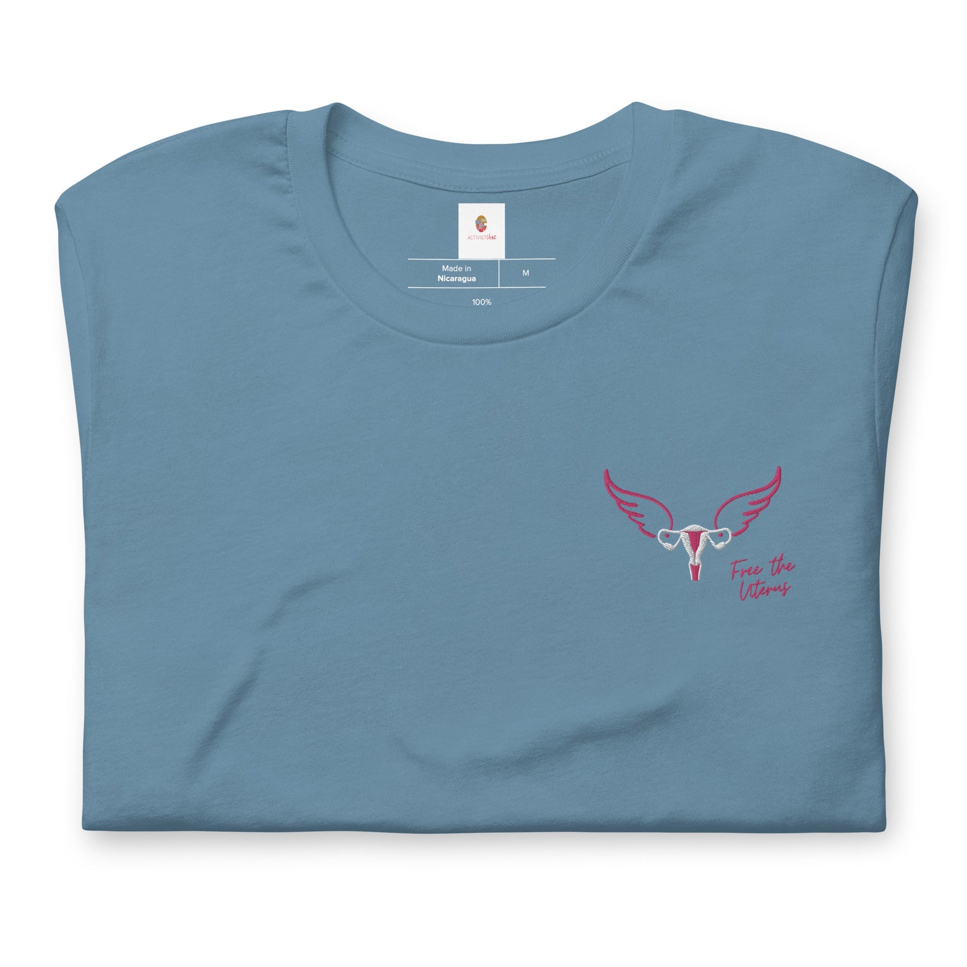 Free The Uterus Embroidered Subtle Feminist Uterus Unisex t-shirt - ActivistChic