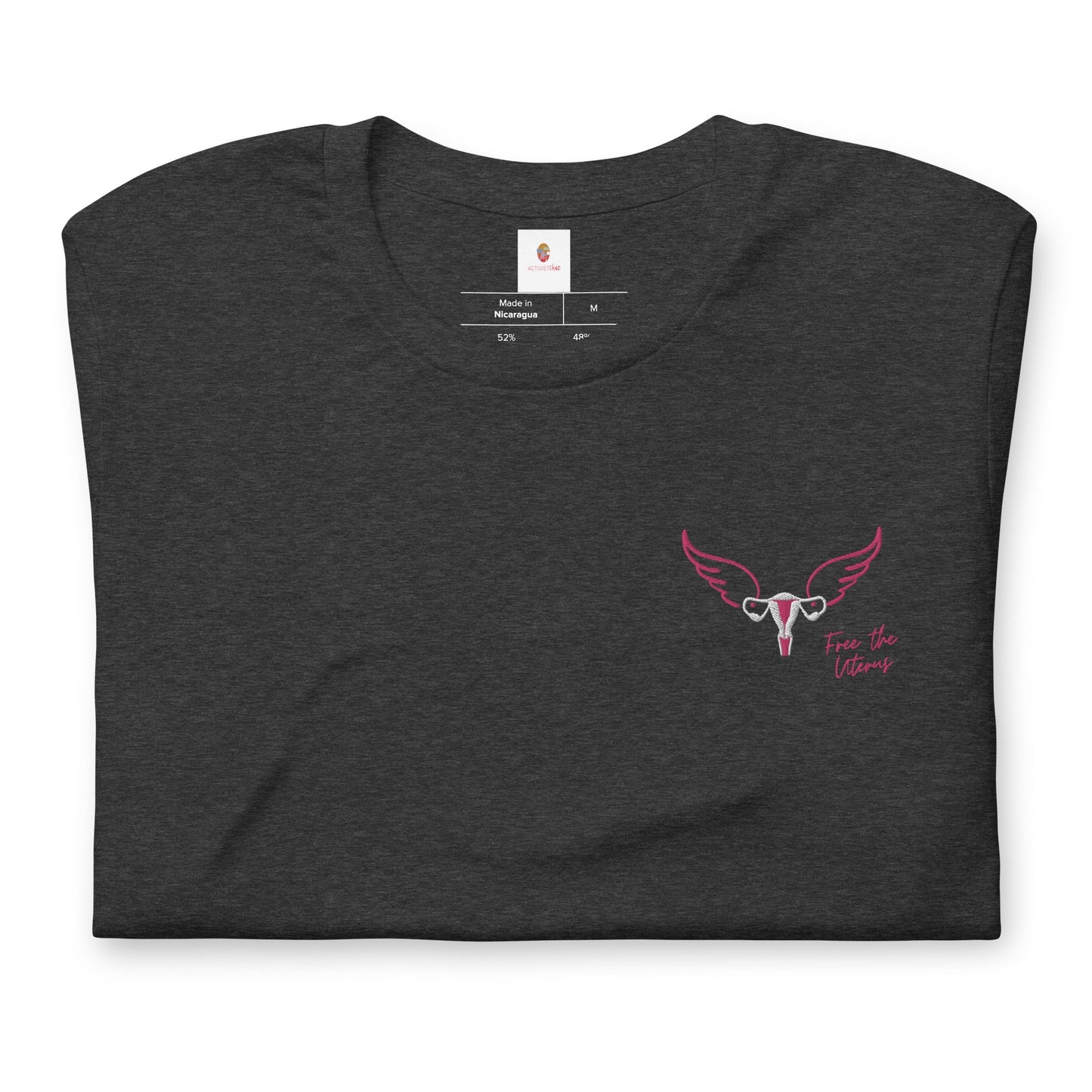 Free The Uterus Embroidered Subtle Feminist Uterus Unisex t-shirt - ActivistChic