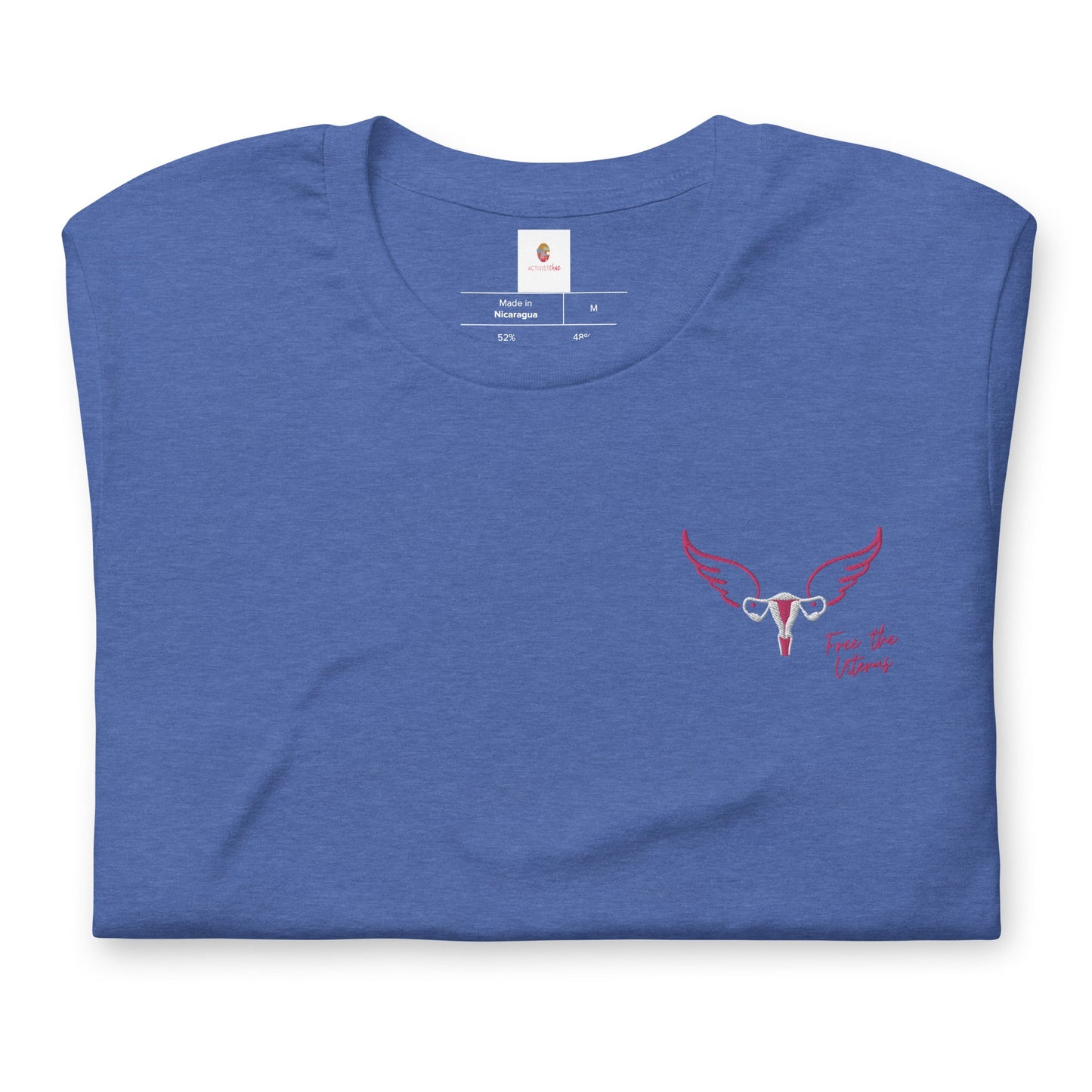 Free The Uterus Embroidered Subtle Feminist Uterus Unisex t-shirt - ActivistChic