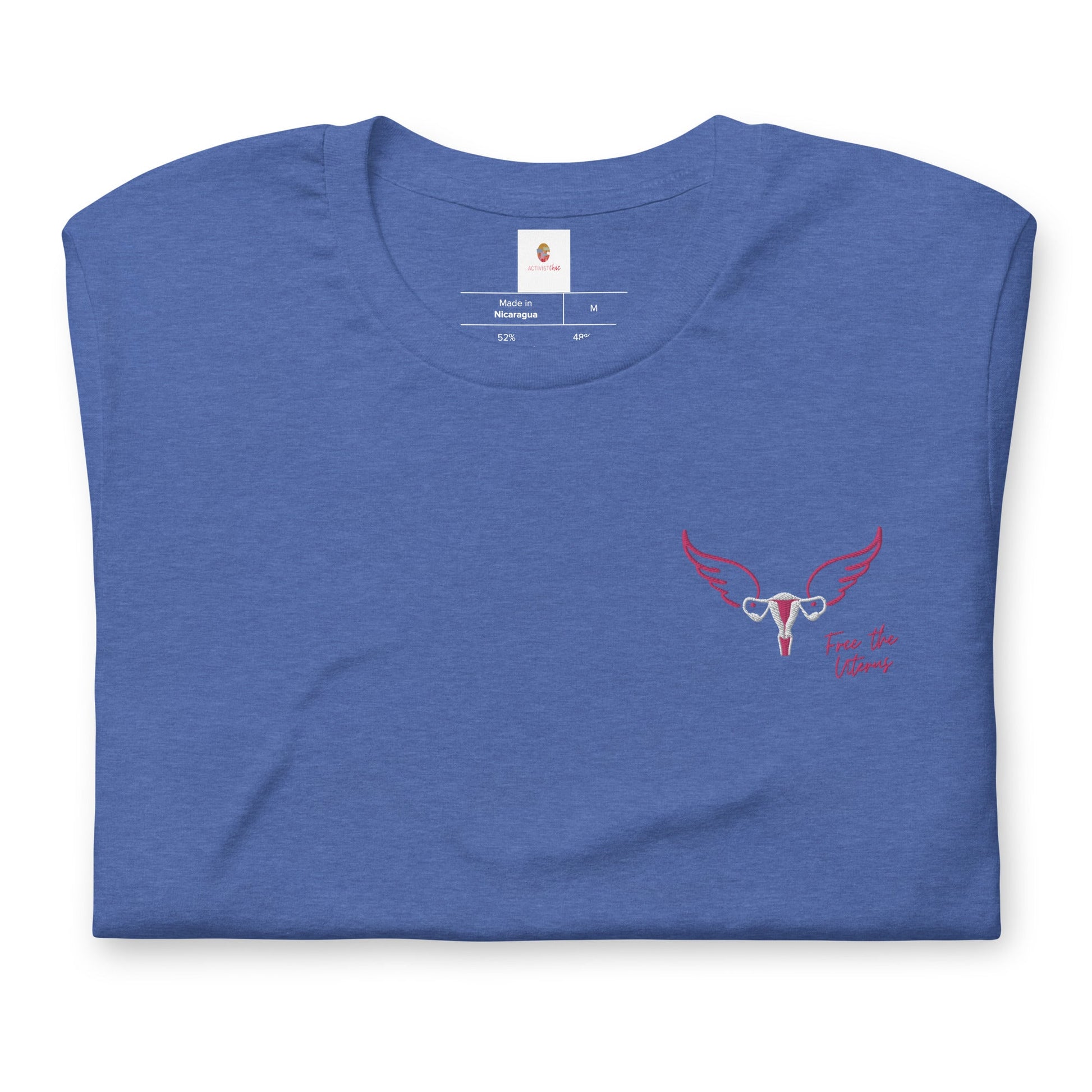 Free The Uterus Embroidered Subtle Feminist Uterus Unisex t-shirt - ActivistChic