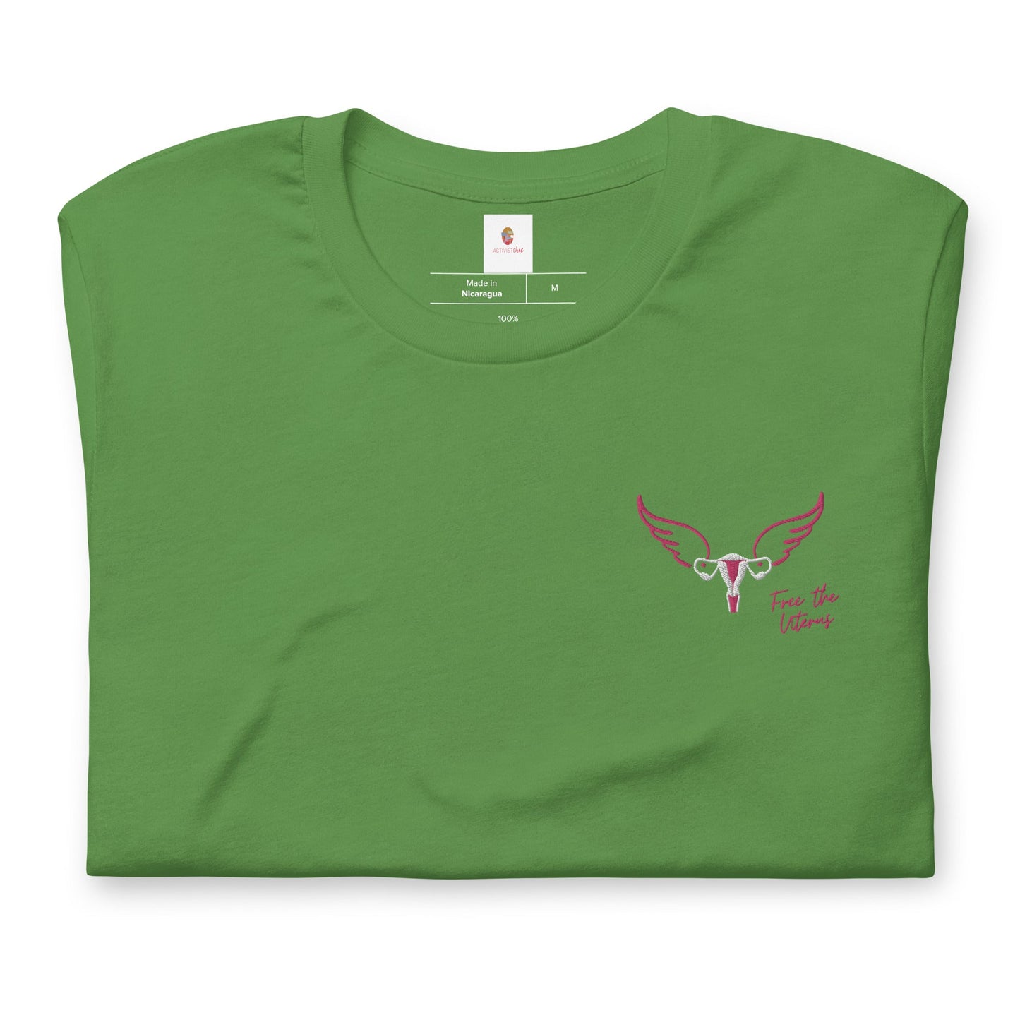 Free The Uterus Embroidered Subtle Feminist Uterus Unisex t-shirt - ActivistChic