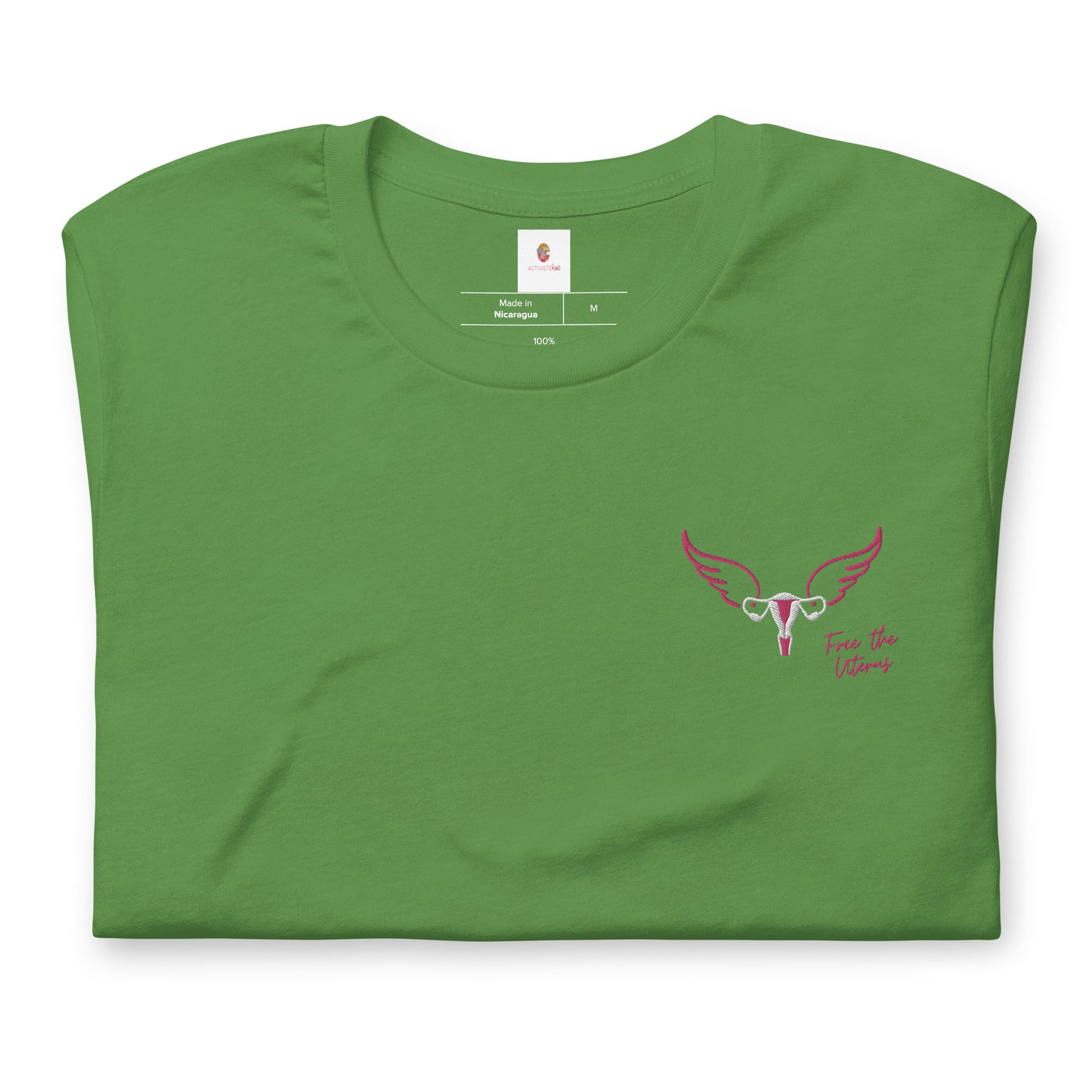 Free The Uterus Embroidered Subtle Feminist Uterus Unisex t-shirt - ActivistChic