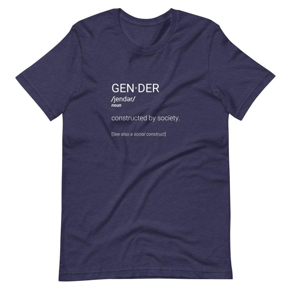 Gender is a social construct LGBTQ Non Binary Pride Androgynous Short-Sleeve Unisex T-Shirt - ActivistChic