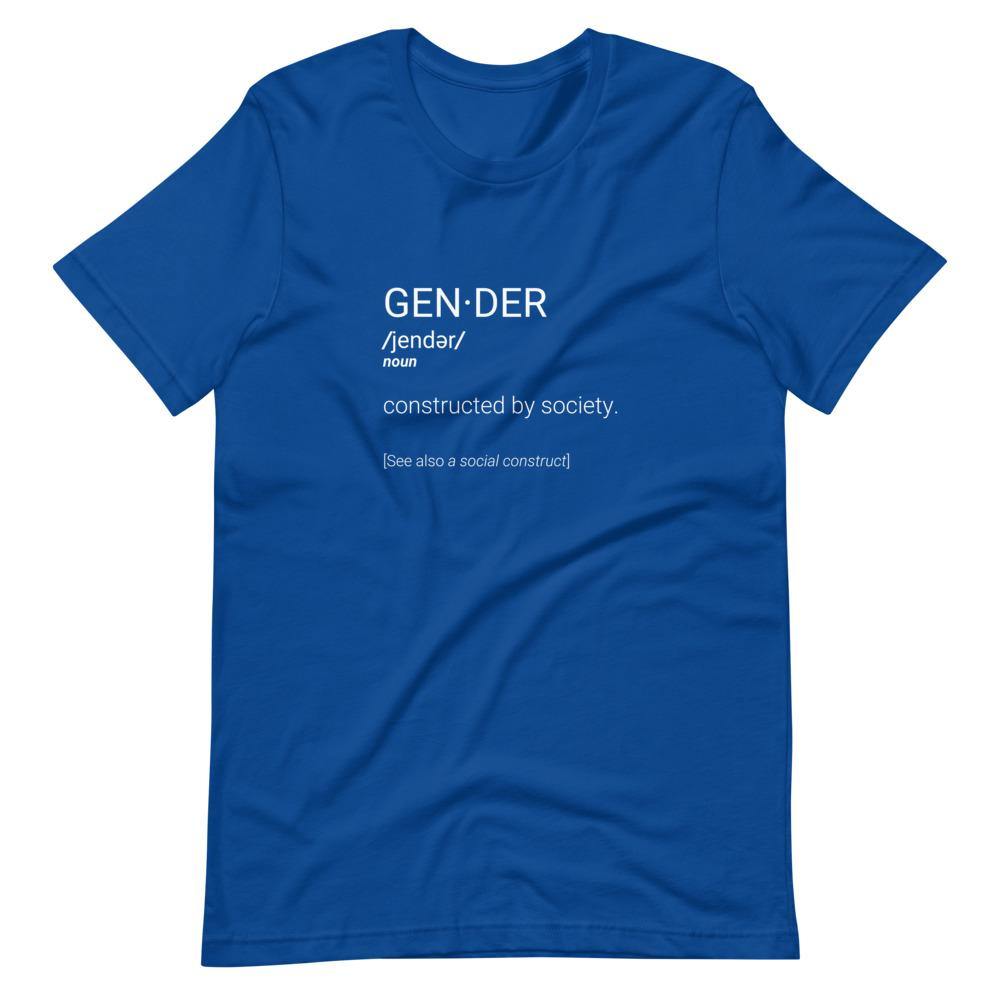Gender is a social construct LGBTQ Non Binary Pride Androgynous Short-Sleeve Unisex T-Shirt - ActivistChic