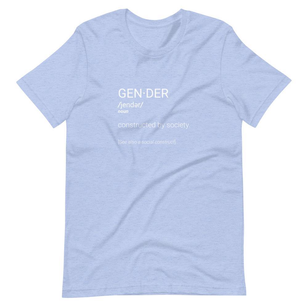 Gender is a social construct LGBTQ Non Binary Pride Androgynous Short-Sleeve Unisex T-Shirt - ActivistChic