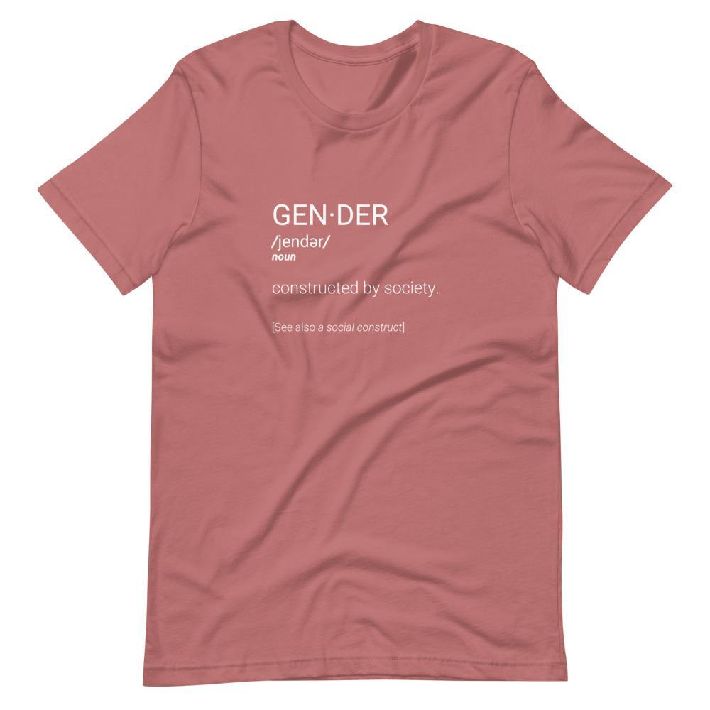 Gender is a social construct LGBTQ Non Binary Pride Androgynous Short-Sleeve Unisex T-Shirt - ActivistChic