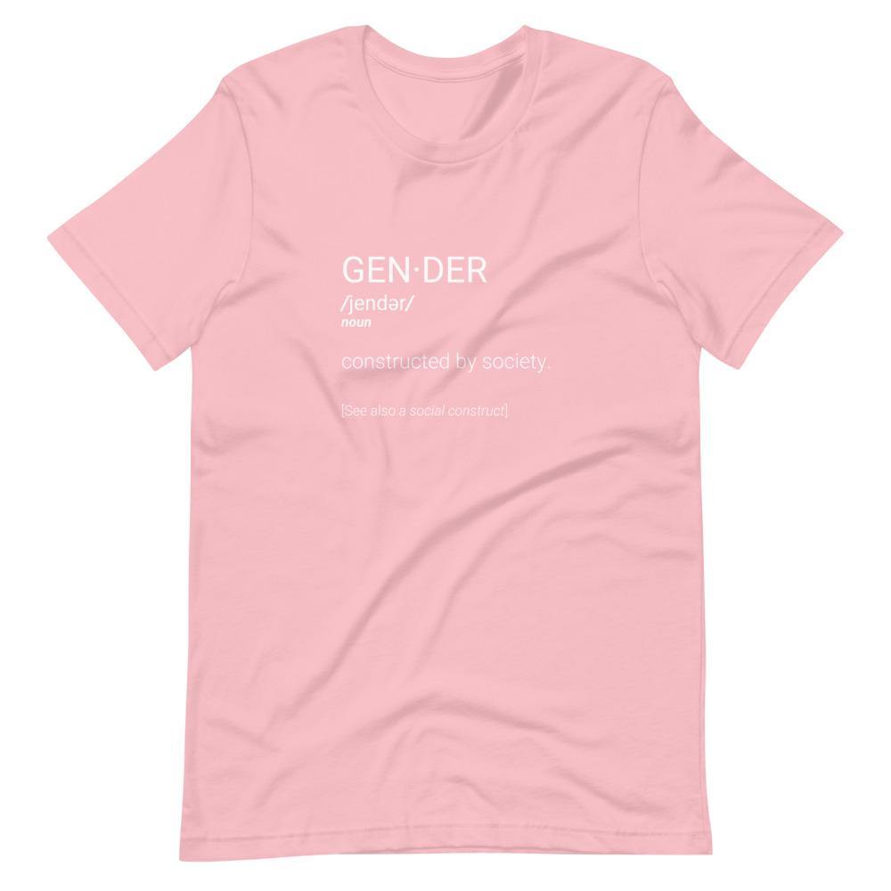 Gender is a social construct LGBTQ Non Binary Pride Androgynous Short-Sleeve Unisex T-Shirt - ActivistChic