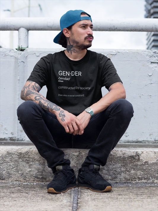 Gender is a social construct LGBTQ Non Binary Pride Androgynous Short-Sleeve Unisex T-Shirt - ActivistChic