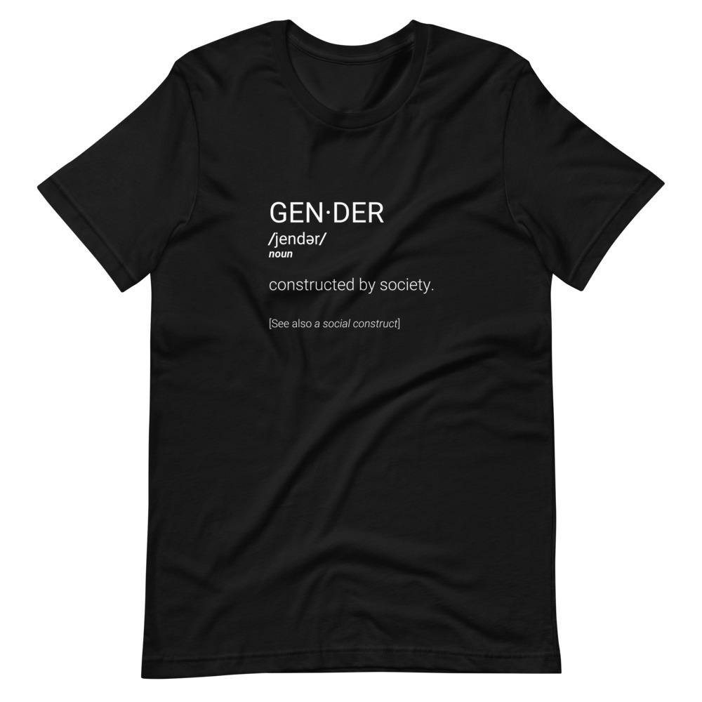 Gender is a social construct LGBTQ Non Binary Pride Androgynous Short-Sleeve Unisex T-Shirt - ActivistChic