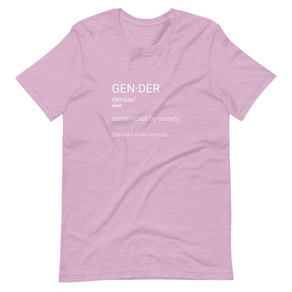 Gender is a social construct LGBTQ Non Binary Pride Androgynous Short-Sleeve Unisex T-Shirt - ActivistChic