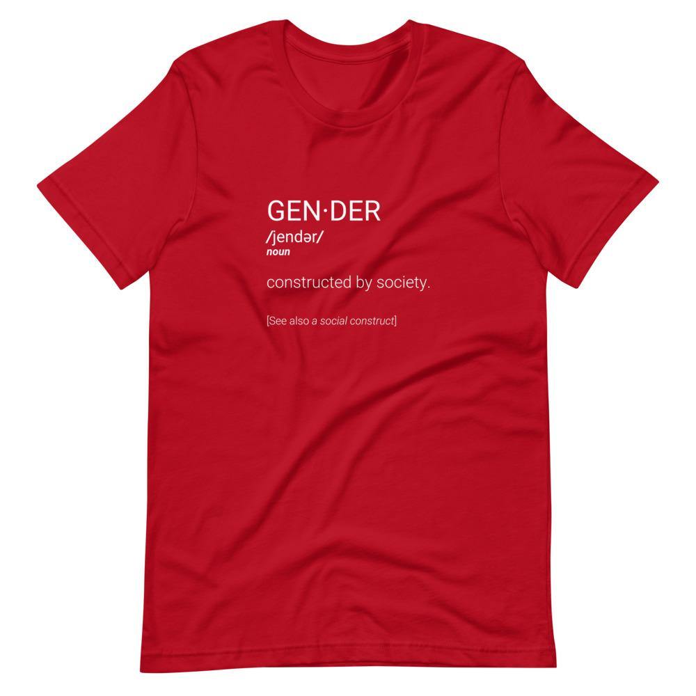 Gender is a social construct LGBTQ Non Binary Pride Androgynous Short-Sleeve Unisex T-Shirt - ActivistChic