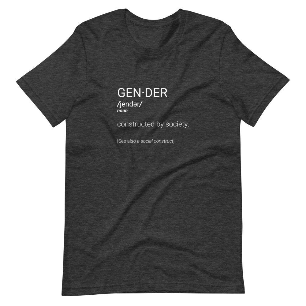 Gender is a social construct LGBTQ Non Binary Pride Androgynous Short-Sleeve Unisex T-Shirt - ActivistChic