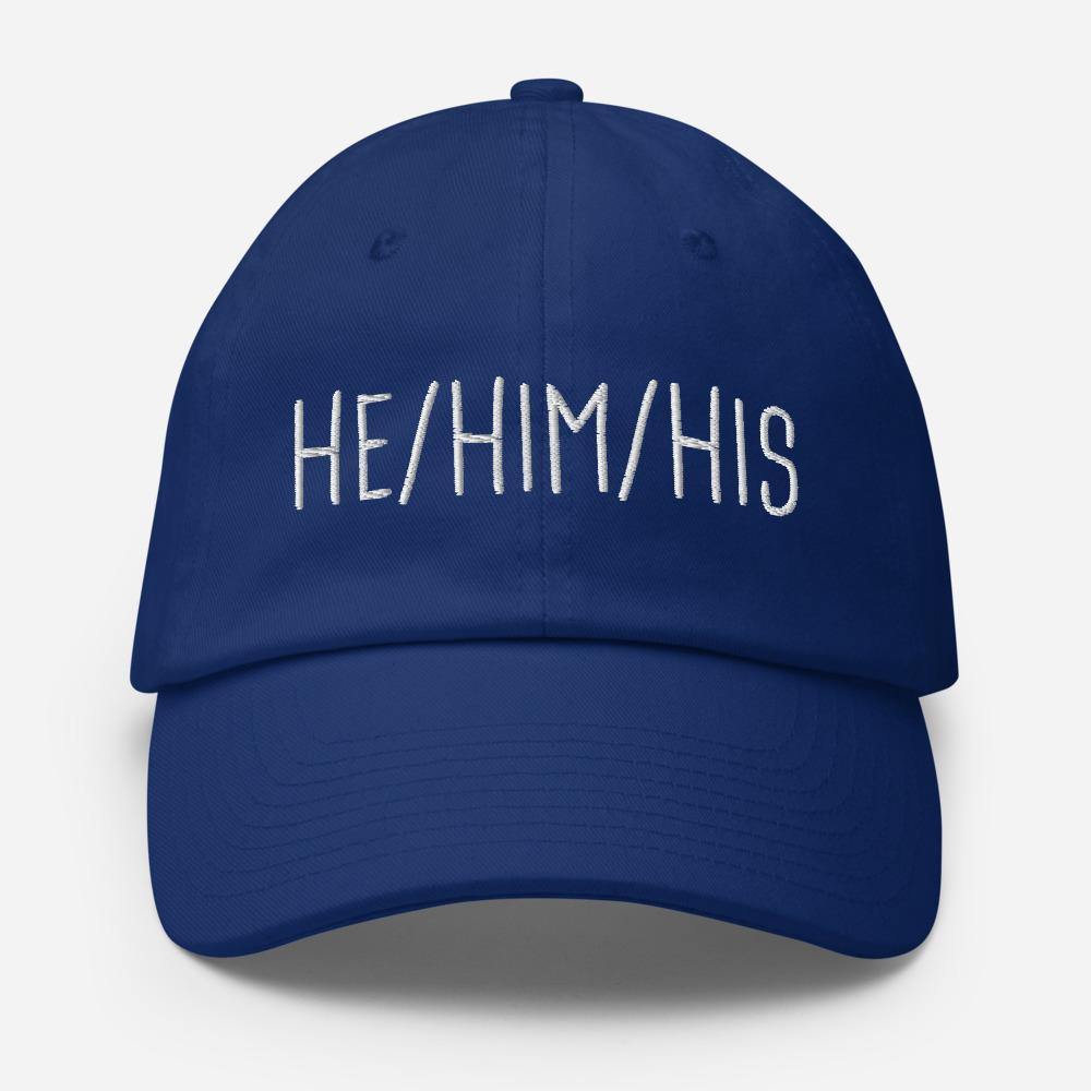 He Him His Pronouns Transgender Trans Gift Hat FTM Gifts Cotton Cap - ActivistChic