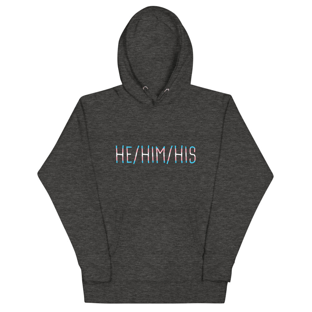 He Him His Trans Flag Pronoun FTM Unisex Hoodie - ActivistChic