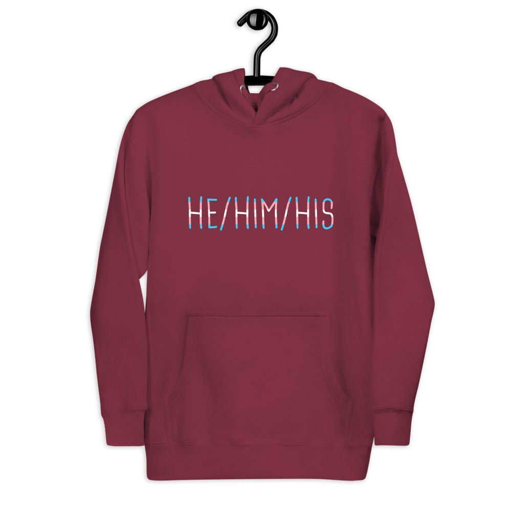He Him His Trans Flag Pronoun FTM Unisex Hoodie - ActivistChic