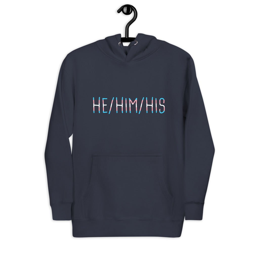 He Him His Trans Flag Pronoun FTM Unisex Hoodie - ActivistChic