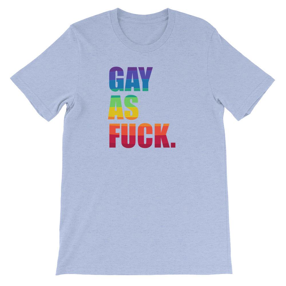 LGBTQ+ Lesbian Queer Trans Gay As Fuck Rainbow Gay Pride Short-Sleeve Unisex T-Shirt - ActivistChic