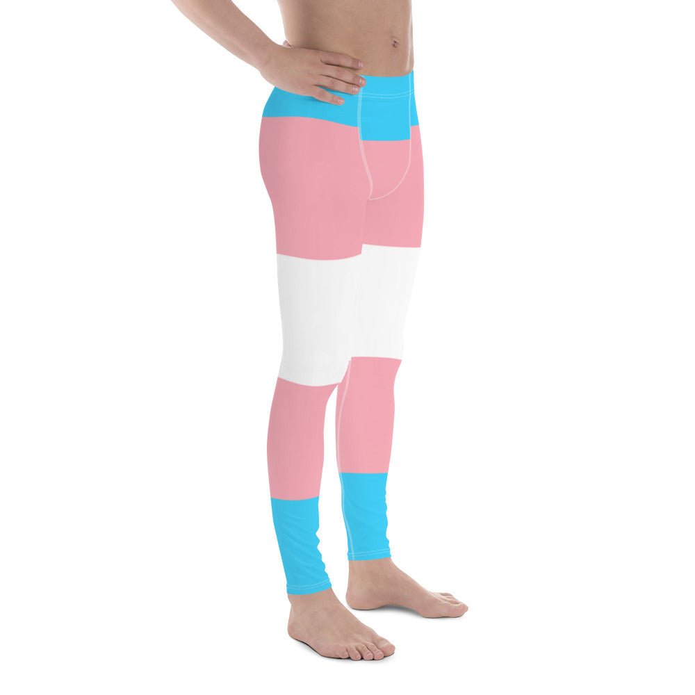 LGBTQ Trans Transgender FTM MTF Flag Pride Parade All-Over Print Men's Leggings - ActivistChic