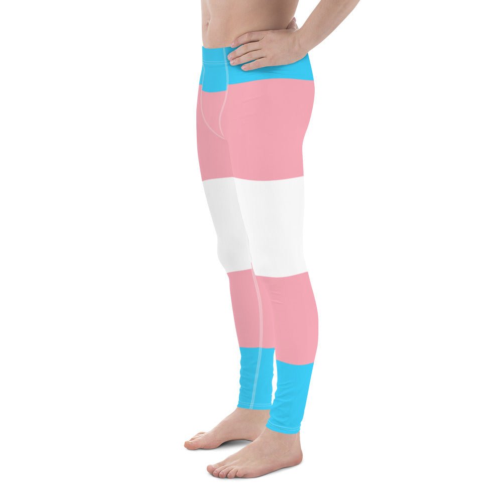 LGBTQ Trans Transgender FTM MTF Flag Pride Parade All-Over Print Men's Leggings - ActivistChic