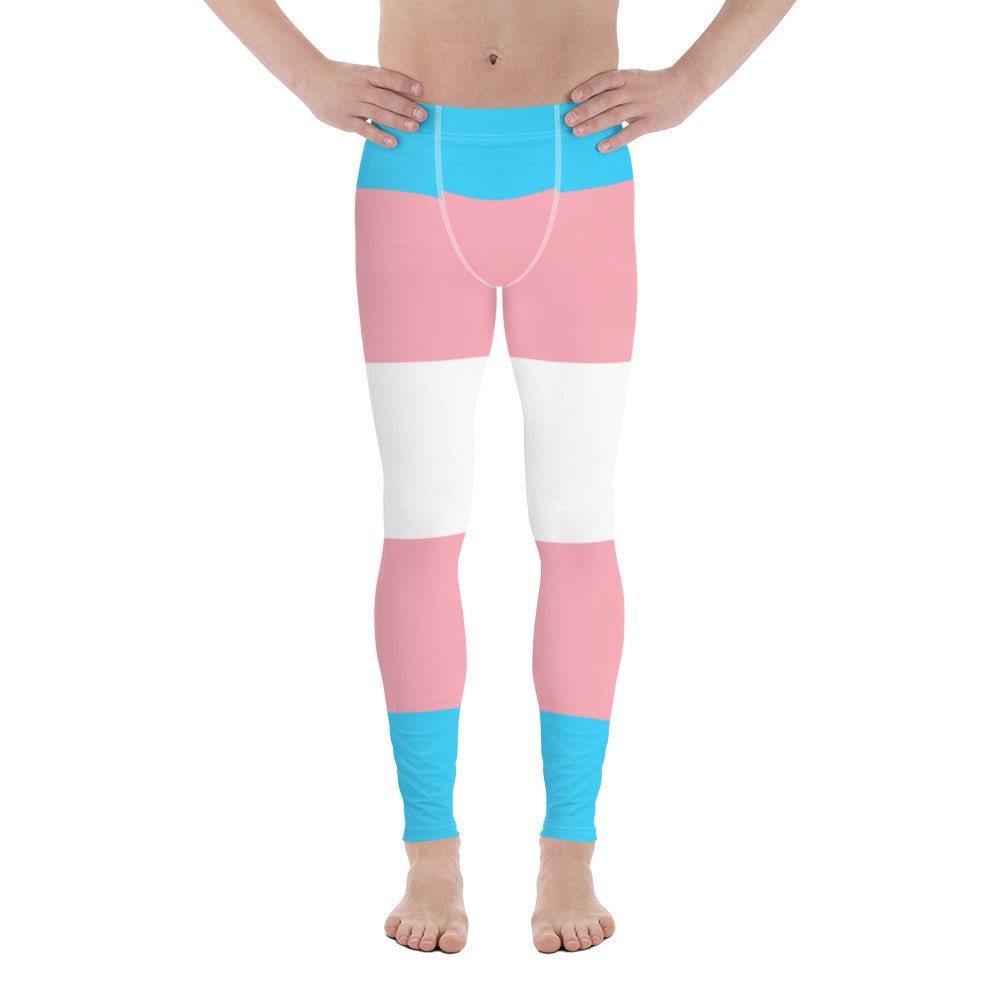 LGBTQ Trans Transgender FTM MTF Flag Pride Parade All-Over Print Men's Leggings - ActivistChic