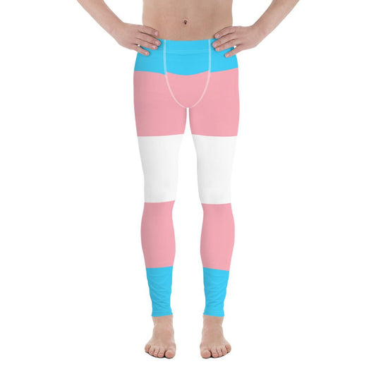 LGBTQ Trans Transgender FTM MTF Flag Pride Parade All-Over Print Men's Leggings - ActivistChic