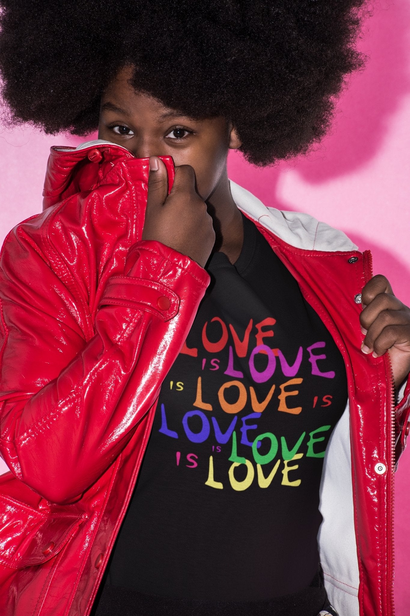 Love is Love is Love LGBTQ Gay Pride Rainbow Short-Sleeve Unisex T-Shirt - ActivistChic