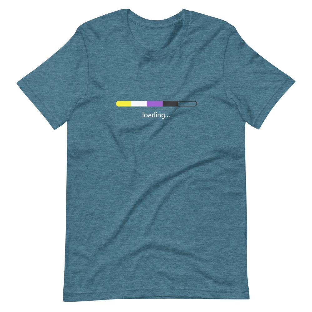 Non-Binary Flag Loading Gender Identity Genderqueer Gender Identity Non binary Short-Sleeve Unisex T-Shirt - ActivistChic