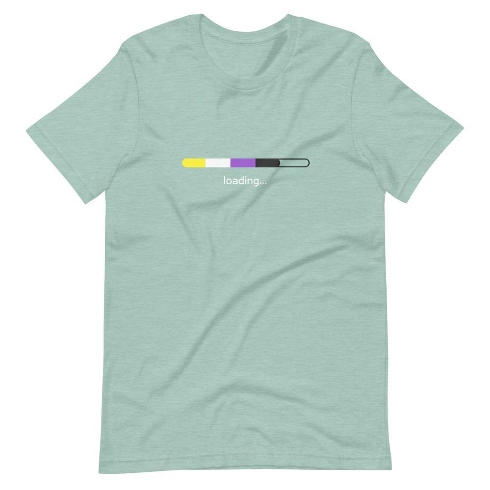 Non-Binary Flag Loading Gender Identity Genderqueer Gender Identity Non binary Short-Sleeve Unisex T-Shirt - ActivistChic