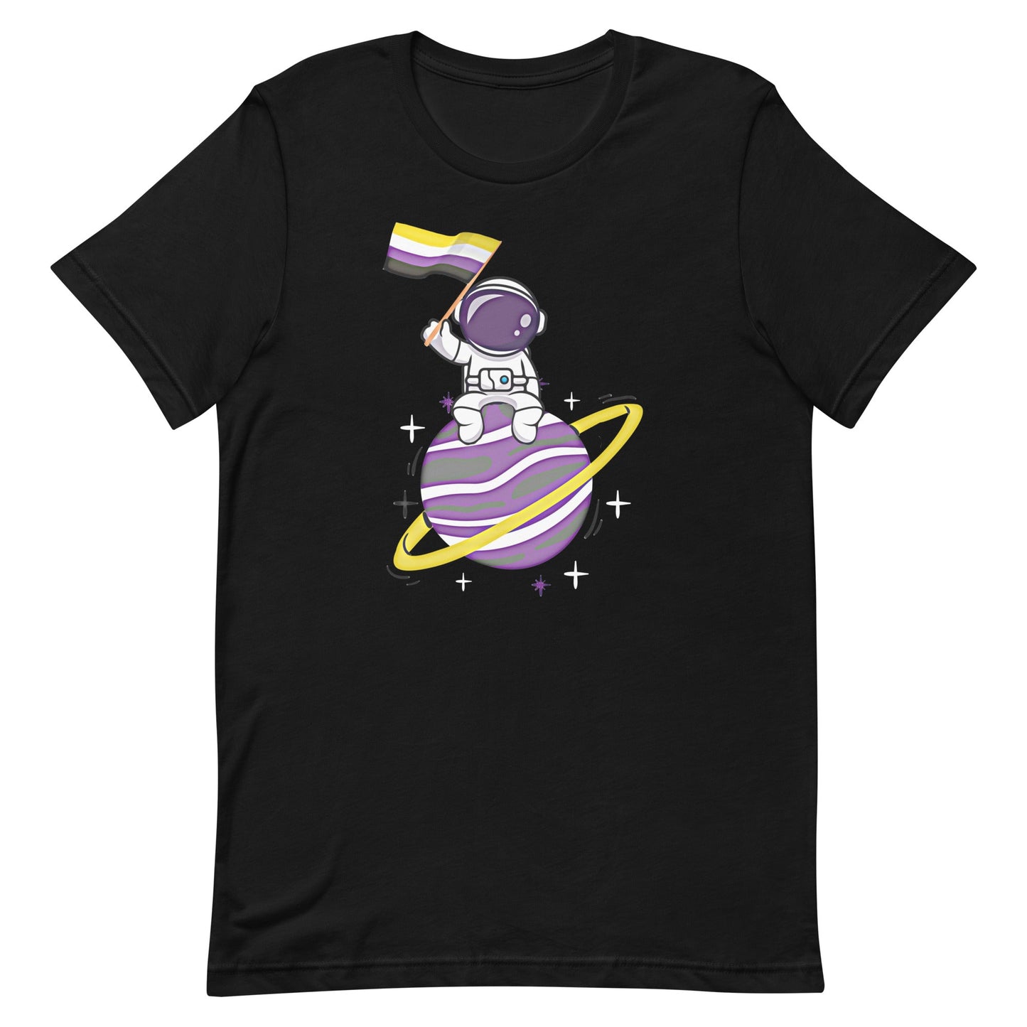 Nonbinary Astronaut Flag LGBT Genderqueer Enby LGBTQIA Pride Unisex t-shirt - ActivistChic