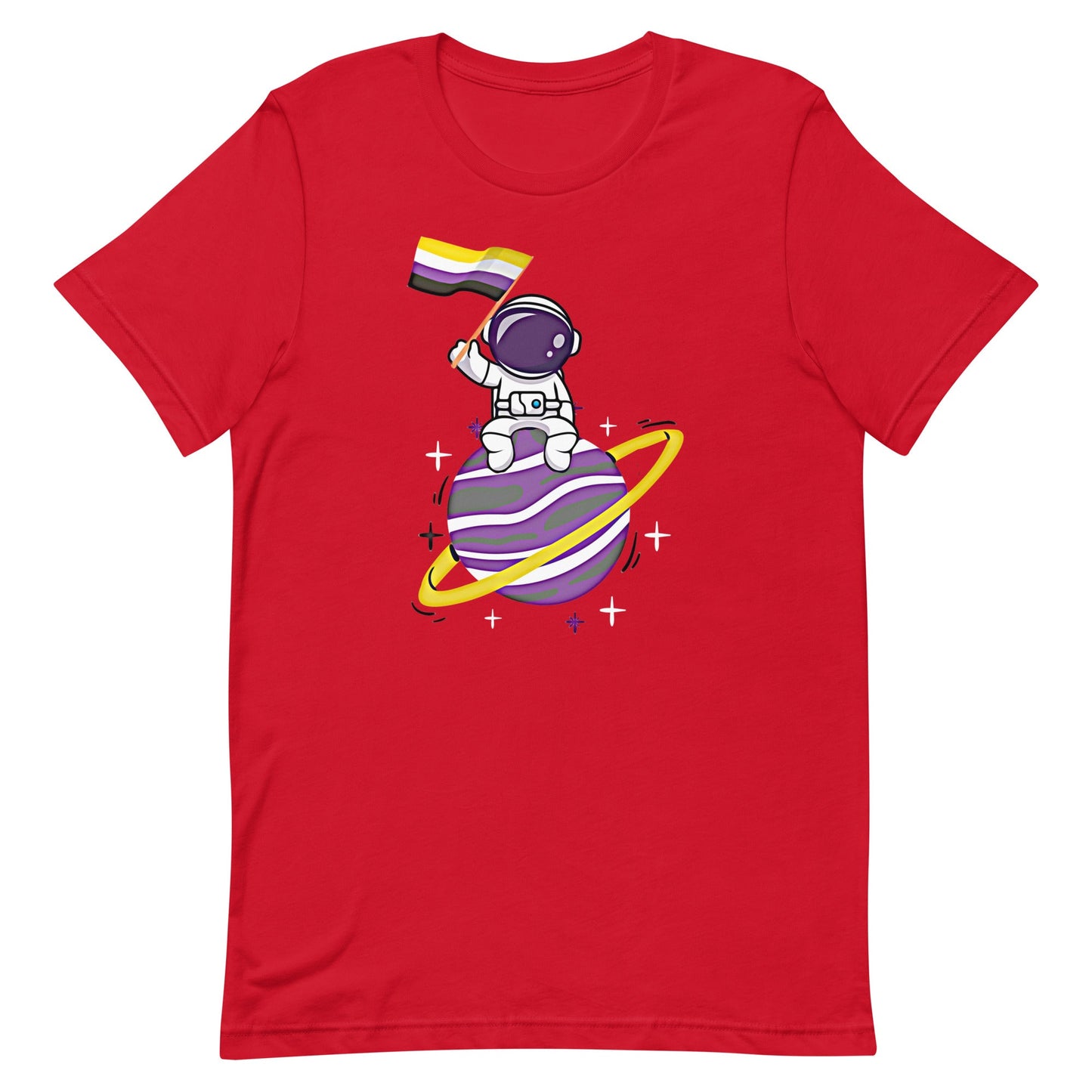 Nonbinary Astronaut Flag LGBT Genderqueer Enby LGBTQIA Pride Unisex t-shirt - ActivistChic