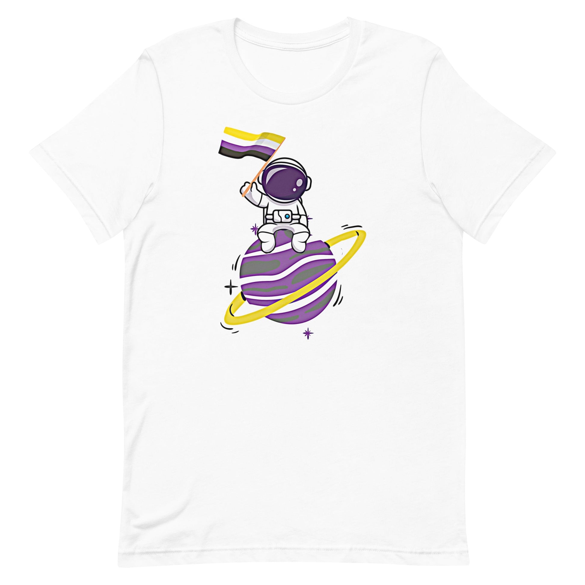 Nonbinary Astronaut Flag LGBT Genderqueer Enby LGBTQIA Pride Unisex t-shirt - ActivistChic