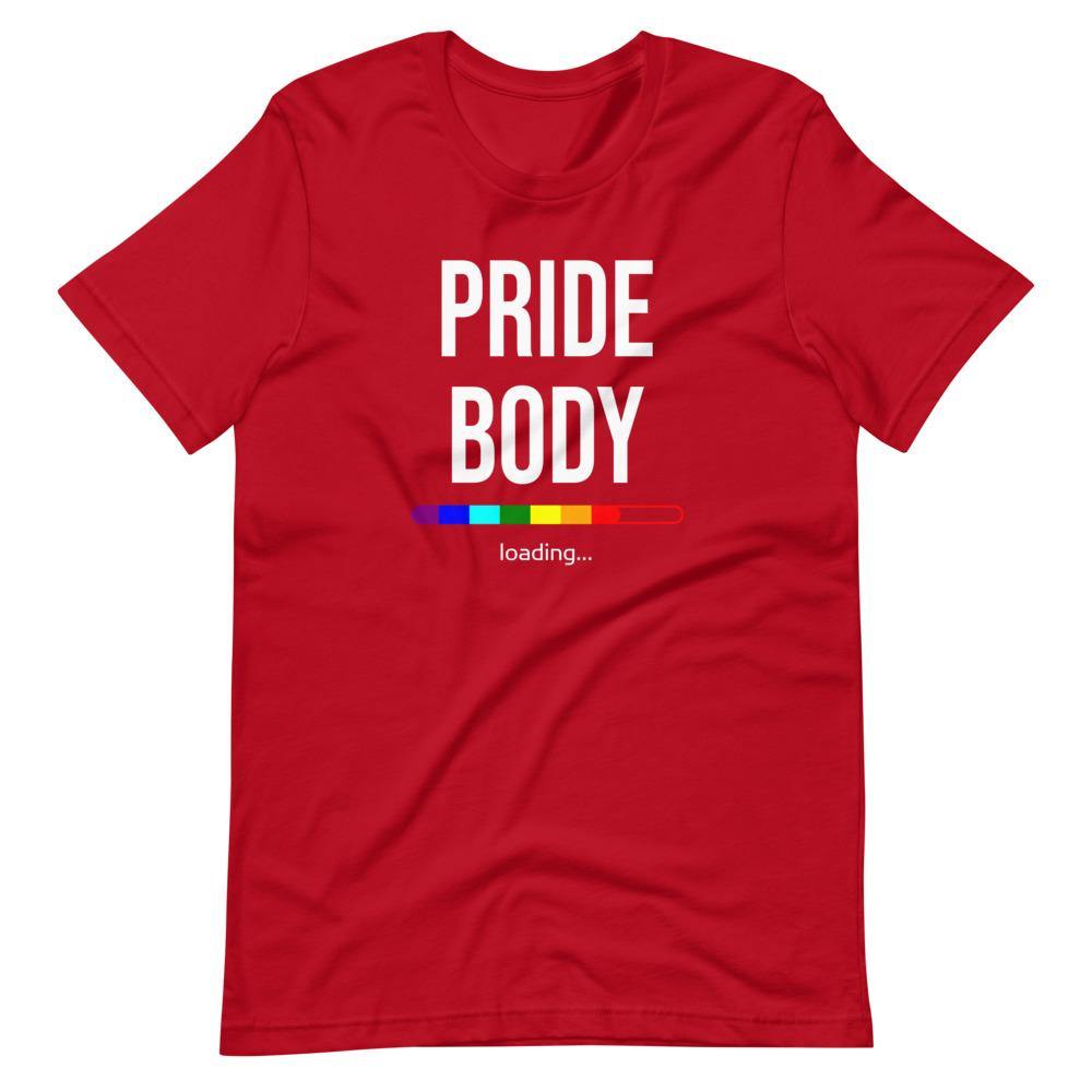 Pride Body Loading LGBTQIA+ Funny Gay Pride Rainbow Gift Short-Sleeve Unisex T-Shirt - ActivistChic