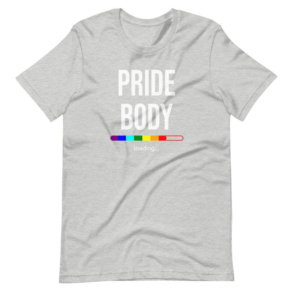 Pride Body Loading LGBTQIA+ Funny Gay Pride Rainbow Gift Short-Sleeve Unisex T-Shirt - ActivistChic