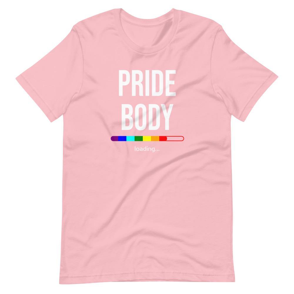 Pride Body Loading LGBTQIA+ Funny Gay Pride Rainbow Gift Short-Sleeve Unisex T-Shirt - ActivistChic